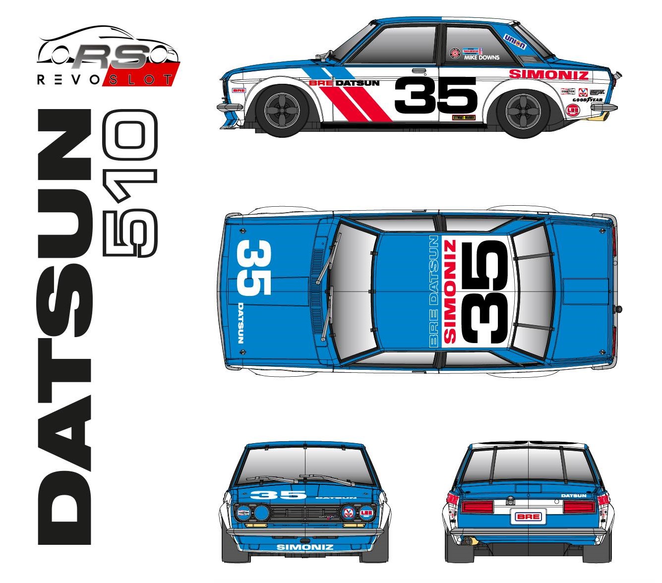 RS0200 Datsun 510 BRE NO.35 SCCA Trans-Am 1972